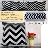 ราคา LUXURY MINIMALIST SOFA CHAIR CUSHION COVER NM ZIG ZAG BLACK N WHITE (52901790620)