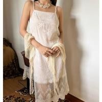 ราคา ชุดเดรสผู้หญิงผ้าไหมซาตินวินเทจมือ2 (29240316351)