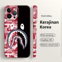 ราคา เคสสําหรับเคส iPhone 12 11 15 14 13 Pro Max SE 2020 X XR XS ip 8 7 6s 6 Plus Shark Head สองสีเคสป้องกันกล้อง (55851305653)