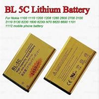 ราคา BL-5C แบตเตอรี่ 3.7V BL 5C 2450mAh สำหรับโทรศัพท์มือถือ Nokia BL5C 1600 6230 2600 1100 1110 1200 120 (56701229021)