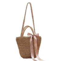 ราคา กระเป๋าสาน ผูกโบว์ งานแฟชั่นนำเข้า (3128848179)