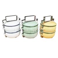 ราคา Rabbit Brand ปิ่นโตเคลือบ รุ่นสุขสันต์ 12 ซม. 2 ชั้น ตรากระต่าย ราคาต่อเถา (1055201375)