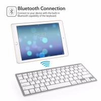 ราคา บลูทูธ bluetooth 2.0 keyboard for ipad iphone ios+android windows มีภาษาไทย และ English (White)-int (7915712774)
