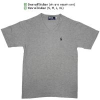 ราคา ⭐ Polo ⭐ Ralph คอวี เสื้อยืด แขนสั้น แฟชั่น สีพื้น polo โปโล ม้า ม้าเล็ก unisex (4002394436)