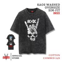 ราคา MACDEER ACDC Band T-Shirt Oversize slimfit Wash tshirt Stonewash cotton premium ACDC T-Shirt 16-26 (29242338806)