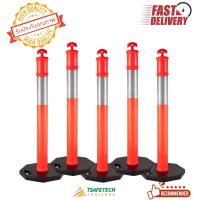 ราคา เสาล้มลุกแบบเกี่ยว เสาจราจร เสาแบ่งเลน 110 ซม หัวทรงสมอ ฐานยางดำ ติดแถบสะท้อนแสงขนาดใหญ่ (6879269480)