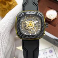 ราคา Charm นาฬิกาผู้ชาย SevenFriday SevenFriday อินเทรนด์ Charm Hollow Square Dial นาฬิกาผู้ชาย, XQW16 สบายทนทานสายยางนาฬิกาธุรกิจ (27692671347)