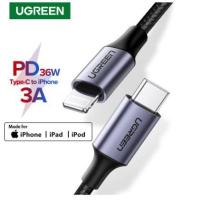 ราคา UGREEN MFi 36 W USB C to Lightning Cable for iPhone 6 7 8 X PD Fast Charger (5940303419)