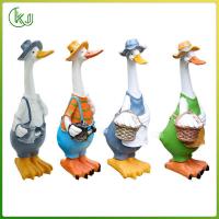 ราคา [Wishshopeelxl] รูปปั้นเป็ดรูปปั้นเป็ดเรซิ่นตัวเลขตกแต่งเป็ดน่ารักในร่มกลางแจ้ง (46101443728)