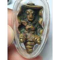 ราคา พระอุปคุต ทรงฤทธิ์ เนื้อทองผสมแก่ทอง หล่อโบราณ พร้อมเลี่ยม (25692101426)