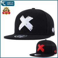 ราคา หมวกฮิปฮอป งานปักตัวอักษร X หมวกปีกตรง กันแดด ระบายอากาศ หมวกแฟชั่น ย้อนยุค unisex Snapback cap hip hop hat (25135239890)
