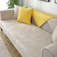ราคา นอร์ดิกที่เรียบง่ายสีทึบเบาะโซฟาสี่ฤดูกาลผ้าฝ้ายแท้เบาะกันลื่นฤดูหนาวสากลที่ทันสมัยโซฟาปกผ้าขนหนู (6363310205)
