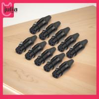 ราคา [Julia1.th] 10 ชิ้น DIY ไมโครโฟน XLR 3Pin หญิงสายเชื่อมต่อบัดกรีปลั๊กอะแดปเตอร์ (45701549601)