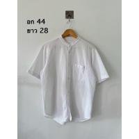 ราคา เสื้อเชิ้ตคอจีนสีขาว GU ไซส์ M (44265492126)