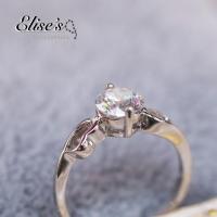 ราคา ER-1060 Elise's Jewelry เครื่องประดับผู้หญิง แหวนเพชร Classic CZ เกรดพรีเมี่ยม หน้าเพชรขนาด 1 กะรัต (5016455425)