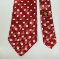 ราคา เนคไท มือสอง Versace Silk Tie Geometric Red White Made in Italy (44219740025)