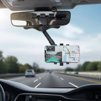 ราคา ที่ยึดโทรศัพท์มือถือแบบยึดกับกระจกมองหลังรถยนต์ (51501841663)
