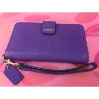 ราคา Coach phone wallet 66265 แม่ค้าใช้เองค่ะ สีม่วง Iris (1400199415)