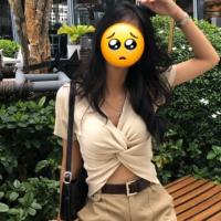 ราคา *ส่งต่อ* เสื้อไหมพรมผ้าร่อง คอวี ไขว้หน้า (3629009782)