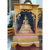 ราคา ตู้ใส่พระบูชาแบบไม้ ตู้กระจกใส่พระบูชาขนาดหน้าตัก7นิ้ว ตู้พระบูชาไม้สัก (20382546701)