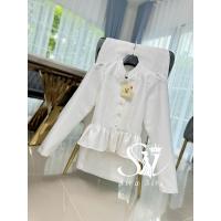 ราคา ชุดไทยผ้าไหมสีขาว เสื้อแขนกระบอก ผ้าถุงสำเร็จรูปทอลายแพรวา (28256471250)