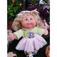 ราคา ตุ๊กตา​หน้ายางน้องกะหล่ำCPKขนาด15นิ้ว​ ผมไนลอนสีบอ​ล์น​ทอง.. ลอนหยิกน้องยิ้มเห็นฟันกระต่าย (18493216361)