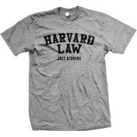 ราคา HARVARD LAW Just Kidding- College Alumini Harvard University -เสื้อยืดบุรุษ (48401241138)