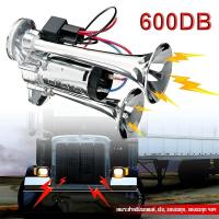 ราคา 2pcs แตรลมไฟฟ้า12v แตรลมรถบรรทุก24v 600DB ปั๊มลมไฟฟ้าแตรลม รถจักรยานยนต์ดัดแปลง รถเรือแตรรถบรรทุก Loud dual-tone แตร (42107956952)