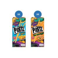 ราคา (แพค x 6) Pretz เพรทซ์ ขนมกรอบแบบแท่ง รสช้าวโพด x 3 + รสต้มยำกุ้ง x 3 (14765599564)