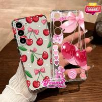 ราคา เคสใส GLOSSY สําหรับ ITEL A90 / CITY 100 / A95 / RS4 / A70 / A80 / A60 / A49 / POWER 70 - Cherry Motif พร้อมริบบิ้นน่ารัก - NGR45 - ระบบแชทอื่นๆ (41324333613)
