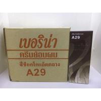 ราคา (ยกโหล)ครีมย้อมผมเบอริน่า A29 สีช็อกโกแลตกลาง (23361221951)
