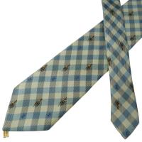 ราคา เนคไท DAKS Silk Blue Black Grey Check Korea เนคไทแบรนด์เนม ของแท้ (40511072532)