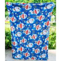 ราคา ผ้าห่มผ้าฝ้าย Doraemon Doremon 150x200ซม. พร้อมถุงตาข่ายฟรีไทย (26372513323)