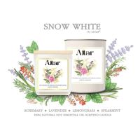 ราคา เทียนหอมไขถั่วเหลืองออร์แกนิค 100% สีขาว กลิ่น SNOW WHITE 200 กรัม (11709250343)