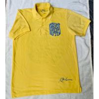 ราคา ส่งต่อ เสื้อยืดโปโลสีเหลือง ลายทรงพระเจริญ by Kai /คอปก ปลายแขนจั๊ม ชายผ่าข้าง Size L รอบอก 38-40 นิ้ว (43458328191)