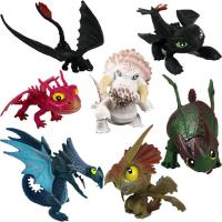 ราคา 7 ชิ้น/เซ็ตเด็กรูปตุ๊กตา Toothless Cloudjumpe Stormfly PVC Action Figures วิธีรถไฟมังกรของคุณ 2 ตกแต่งรุ่นตุ๊กตาเด็กวันเกิด (6536233148)