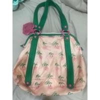 ราคา กระเป๋า Tote Juicy couture สะพายไหล่ ลายเชอรี่ชมพู เขียว (42311631114)