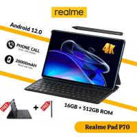 ราคา ✨บัตรกำนัลส่วนลด✨Realme Pad P70 แท็บเล็ต 12 นิ้ว Android 12.0 16GB RAM + 512GB ROM แท็บเล็ตสมาร์ทโฟน realme pad (24897399318)