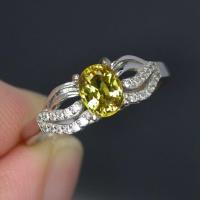 ราคา แหวนเงินแท้ 925 พลอยบุษราคัม sapphire น้ำหนัก 1.65 กะรัต สีสวยไฟดีค่ะ (1403645789)