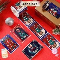 ราคา JANELAXE 200 ชิ้น Merry Christmas สติ๊กเกอร์, ลายการ์ตูนหลากสีปิดผนึกสติกเกอร์, เครื่องประดับอุปกรณ์เสริมห่อของขวัญ Decals ป้ายบรรจุภัณฑ์ (45501776918)