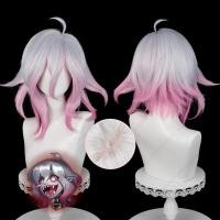 ราคา LOL Briar Cosplay Wig 42cm Long Silver White Dark Pink Gradient Wigs Heat Resistant Synthetic Hair (29817823950)