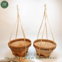 ราคา หาบกระบุงไม้ไผ่15นิ้วสาแหลกหวาย ขายเป็นคู่ สานแน่นแข็งแรงรับน้ำหนักได้ดี(ไม่มีไม้หาบแถม) (27116702206)