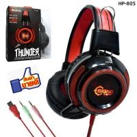 ราคา หูฟังเกมมิ่ง SIGNO E-Sport (HP-805) THUNDER Illuminated Gaming Headphone หูฟังสำหรับนักเล่นเกมส์ (1524103736)