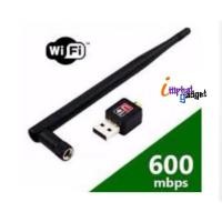ราคา ตัวรับสัญญาณไวไฟ แบบมีเสาอากาศ รับไวไฟ เสาไวไฟความเร็วสูง Mini USB 2.0 Wireless Wifi Adapter 802.11N 600Mbps (1294151165)