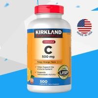 ราคา (Exp.09/2027)Kirkland Signature Chewable Vitamin C 500 mg 500 Tablets (28804305509)