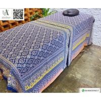 ราคา ผ้าคลุมเตียงปล่อยชาย ลายไทย (21785871540)