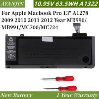 ราคา New 10.95V 63.5Wh Laptop A1322 Battery For Apple Macbook Pro 13" A1278 2009 2010 2011 2012 Year MB990/MB991/MC700/MC724 (26751536098)