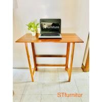 ราคา โต๊ะไม้สักแท้พับได้ /ทำงาน/คอมคอม /อเนกประสงค์ /เขียนหนังสือ ประกอบได้ด้วยมือเปล่า (21911229588)