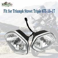ราคา Fit สําหรับ 2011 - 2017 Triumph Street Triple 675 R ไฟหน้ารถจักรยานยนต์ชุดไฟหน้า 675R 2012 2013 2014 2015 2016 (55201432525)