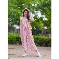 ราคา ชุดจั้มสูทหมีผ้าฝ้ายพิมพ์ลาย ชุดเอี๊ยมหมีขายาวแขนระบาย (21175865276)